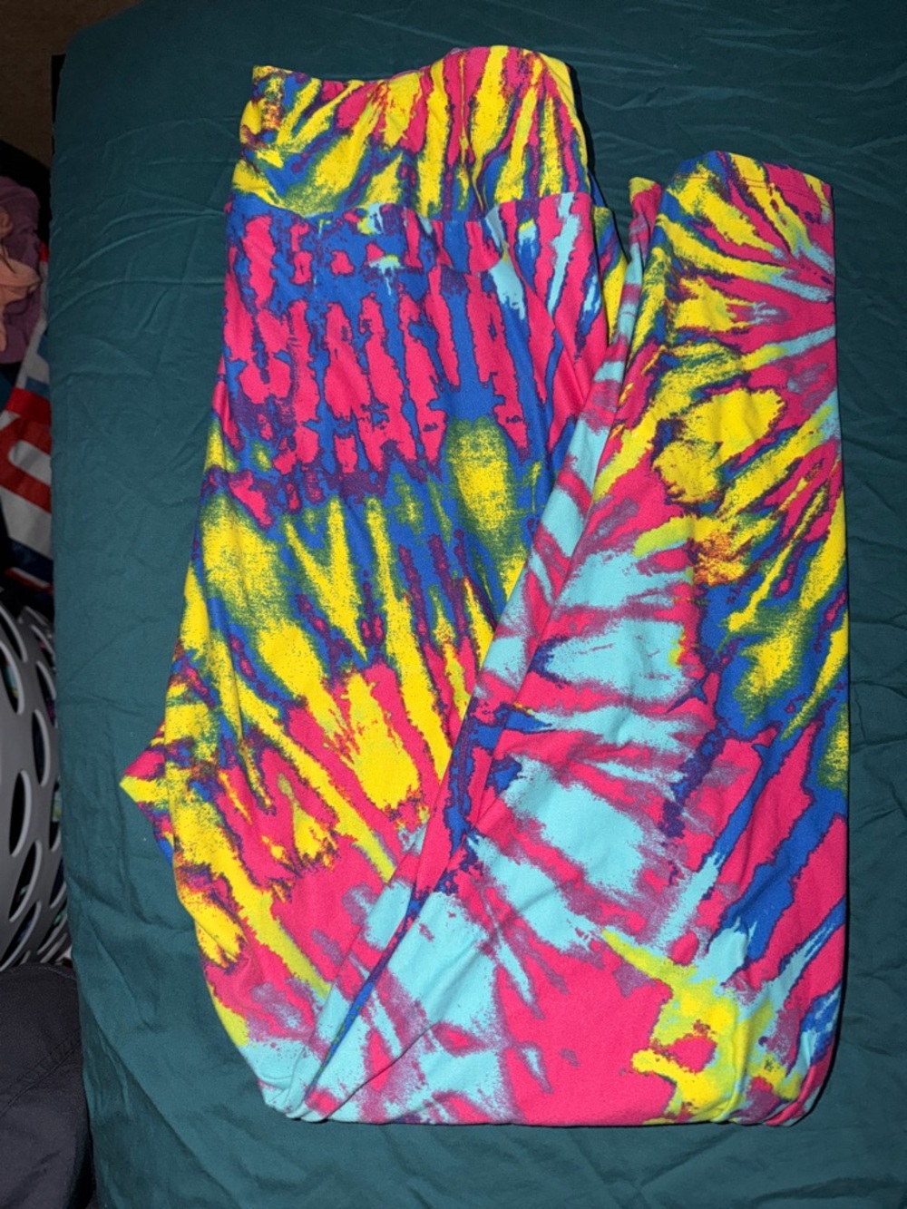 LuLaRoe Tie-Dye Leggings in Pink, Yellow, Blue, Aqua